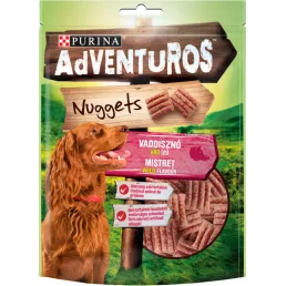  Purina Adventuros Nuggets jutalomfalat kutyáknak vaddisznó, vad ízű (90 g)