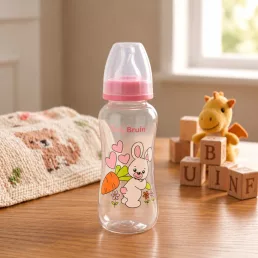 BabyBruin karcsúsított cumisüveg 240 ml (rózsaszín)