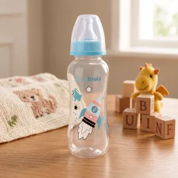 BabyBruin karcsúsított cumisüveg 240 ml (kék)