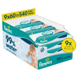 Pampers Aqua nedves törlőkendő 9x60 db