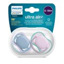 Philips Avent SCF085/34 Játszócumi Ultra air neutral 6-18hó lányos 2db (kék-lila)