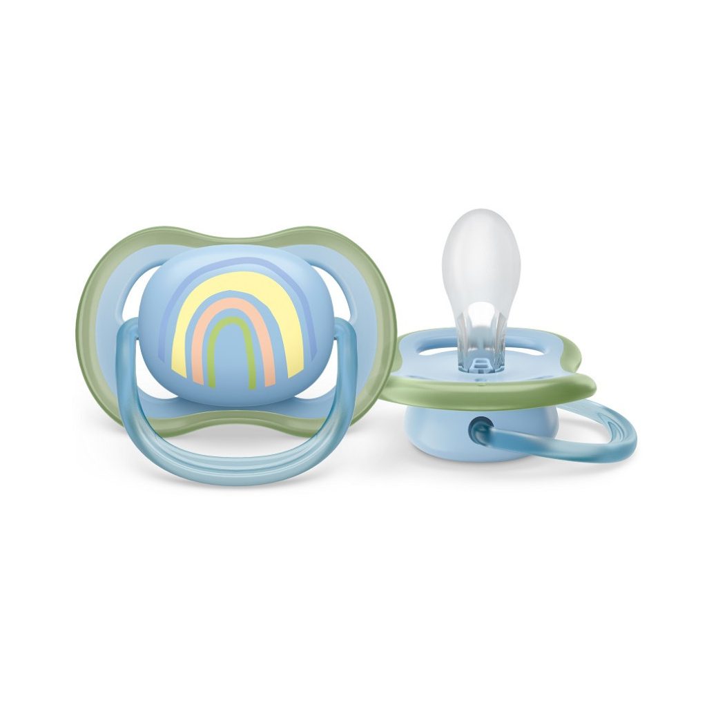 Philips AVENT SCF086/03 Ultra air játszócumi mintás 0-6hó, 1 db (szivárvány)