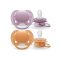 Philips Avent SCF091/33 Játszócumi Ultrasoft Premium neutral 6-18hó 2 db (narancs-lila)