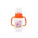 BabyBruin műanyag karcsúsított cumisüveg fogóval - narancs (125 ml)