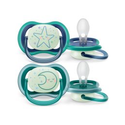   Philips AVENT SCF376/13 Ultra air játszócumi éjszakai 6-18hó, fiús (2 db)