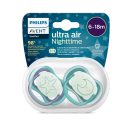 Philips AVENT SCF376/13 Ultra air játszócumi éjszakai 6-18hó, fiús (2 db)