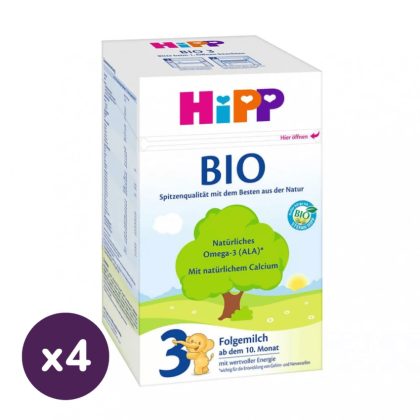 Hipp 3 BIO tejalapú, anyatej-kiegészítő tápszer 10 hó+ (4x600 g)