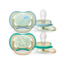   Philips AVENT SCF376/18 Ultra air játszócumi éjszakai 0-6hó, fiús (2 db)