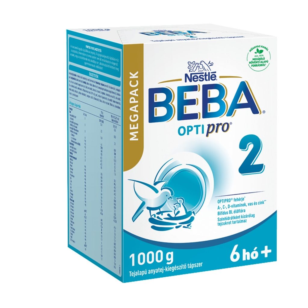 BEBA OptiPro 2 tejalapú anyatej-kiegészítő tápszer 6 hó+ (1000 g)