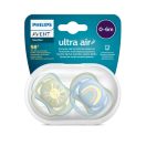Philips AVENT SCF085/58 Ultra air játszócumi mintás 0-6hó fiús, 2 db (szivárvány)