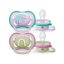 Philips AVENT SCF085/59 Ultra air játszócumi mintás 0-6hó lányos, 2 db (szivárvány)