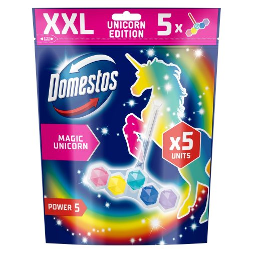 Domestos Power5 WC frissítő blokk, Magic Unicorn (5x50 g)