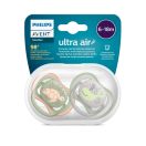 Philips AVENT SCF085/60 Ultra air játszócumi mintás 6-18hó fiús, 2 db (tenger)