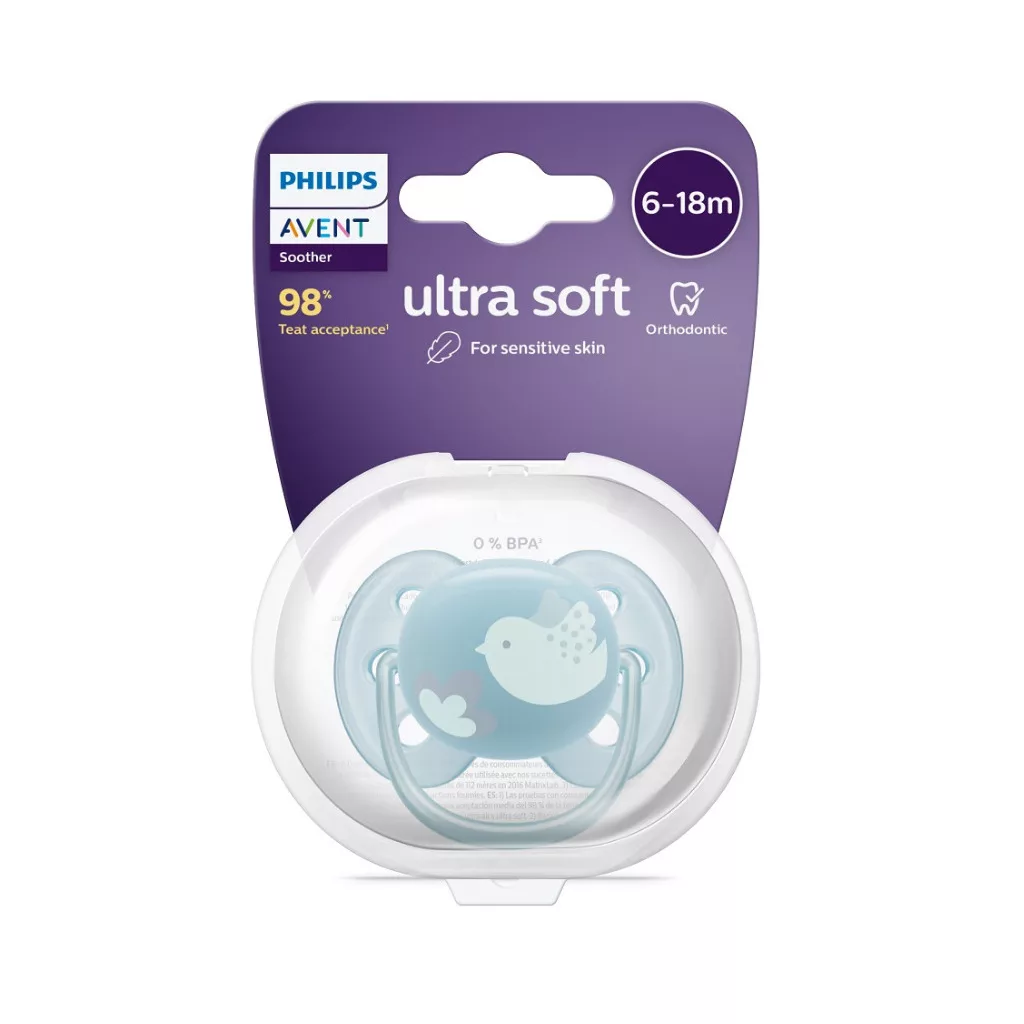 Philips AVENT SCF092/04 Ultrasoft Premium játszócumi 6-18hó, 1 db (kék)