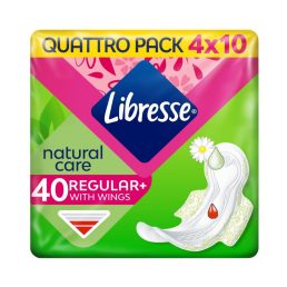   Libresse Regular+ Natural Care szárnyas egészségügyi betét (40 db)