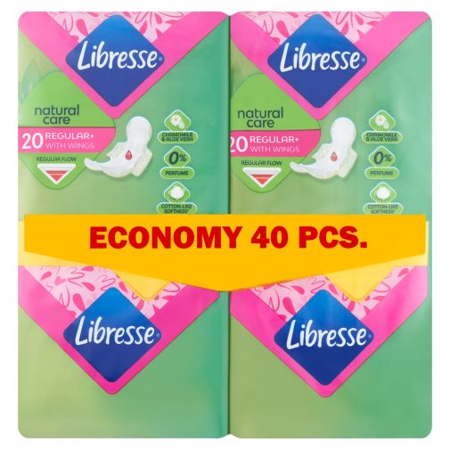 Libresse Regular+ Natural Care szárnyas egészségügyi betét (40 db)
