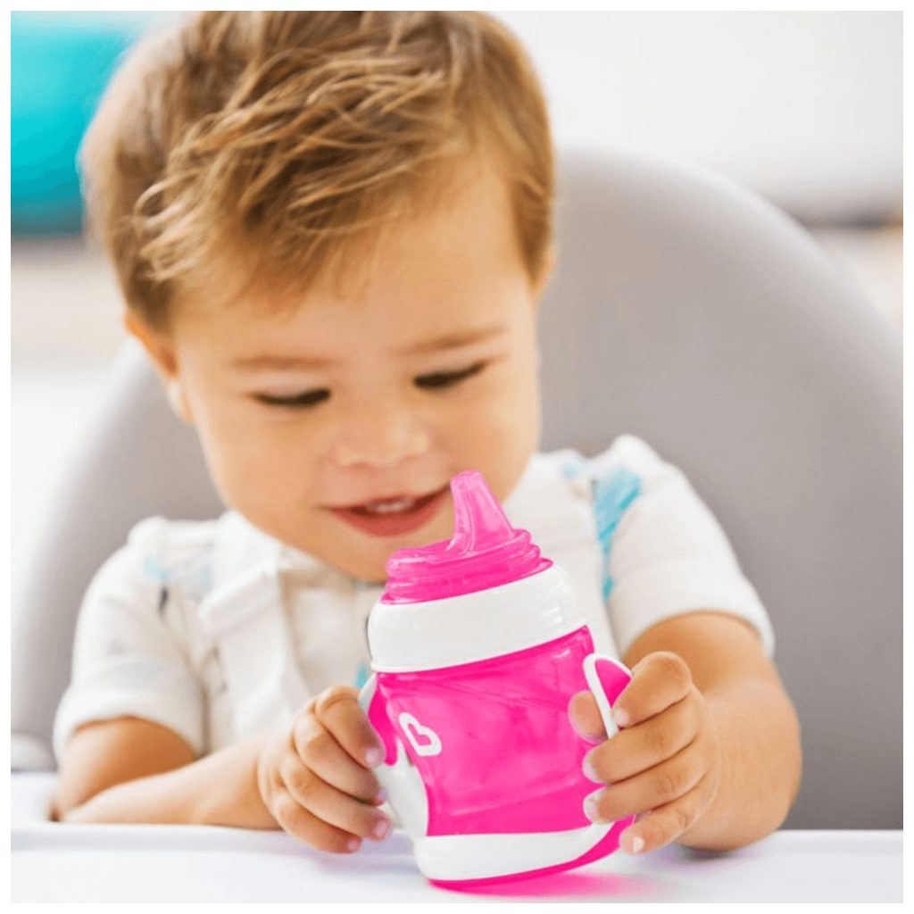 Munchkin tanulópohár fogókarral, 118 ml (rózsaszín)