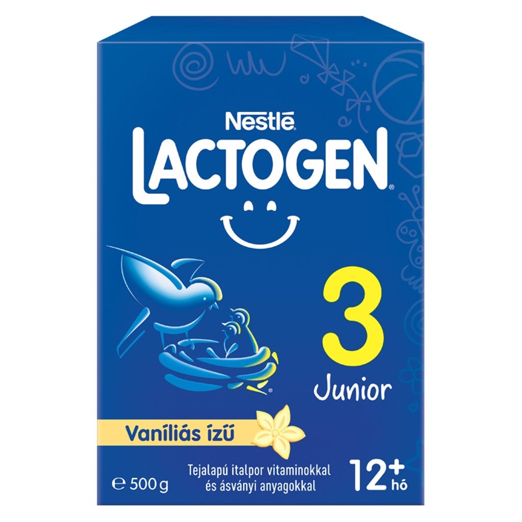 Nestlé Lactogen 3 vaníliás Junior tejalapú italpor 12 hó+ (500 g)