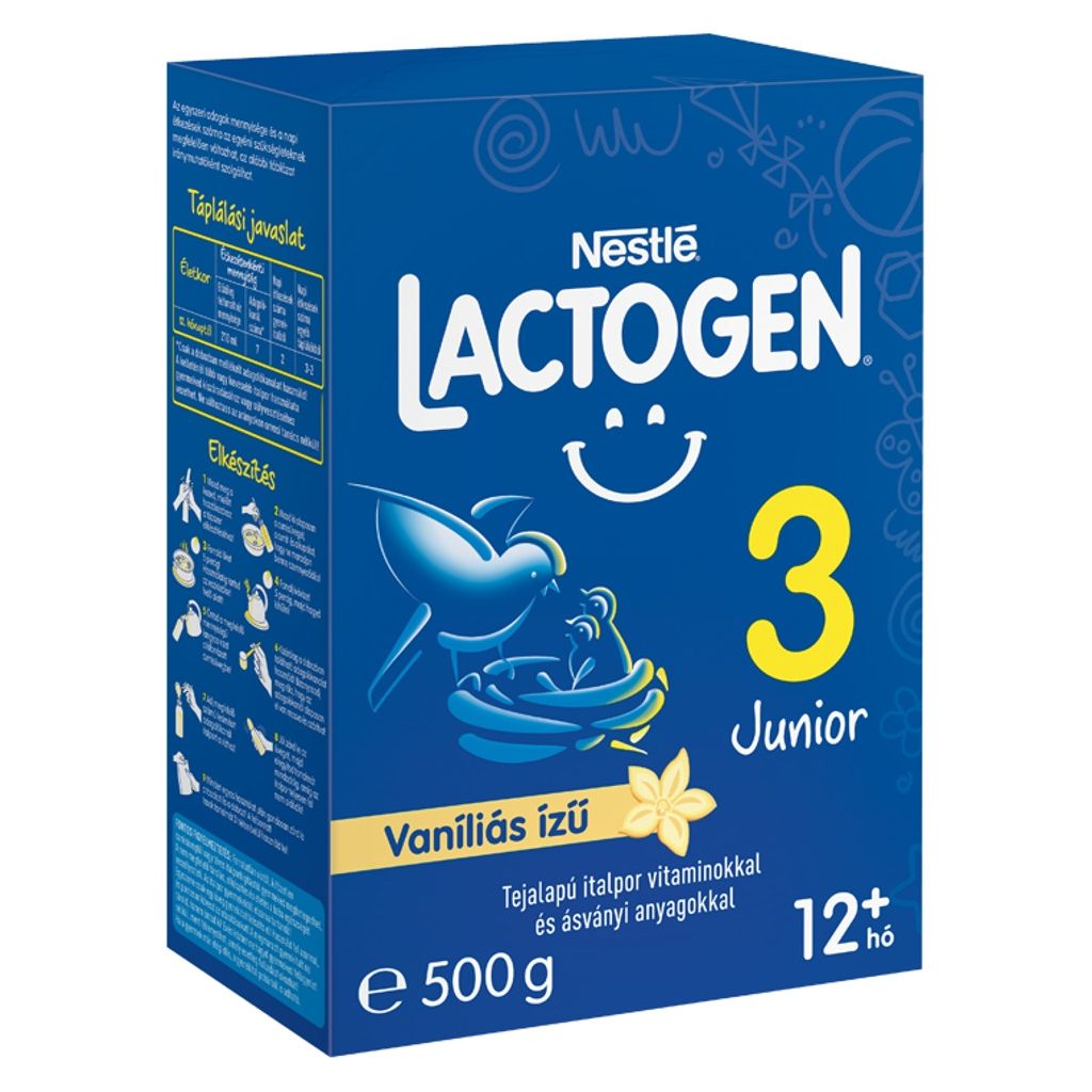 Nestlé Lactogen 3 vaníliás Junior tejalapú italpor 12 hó+ (500 g)