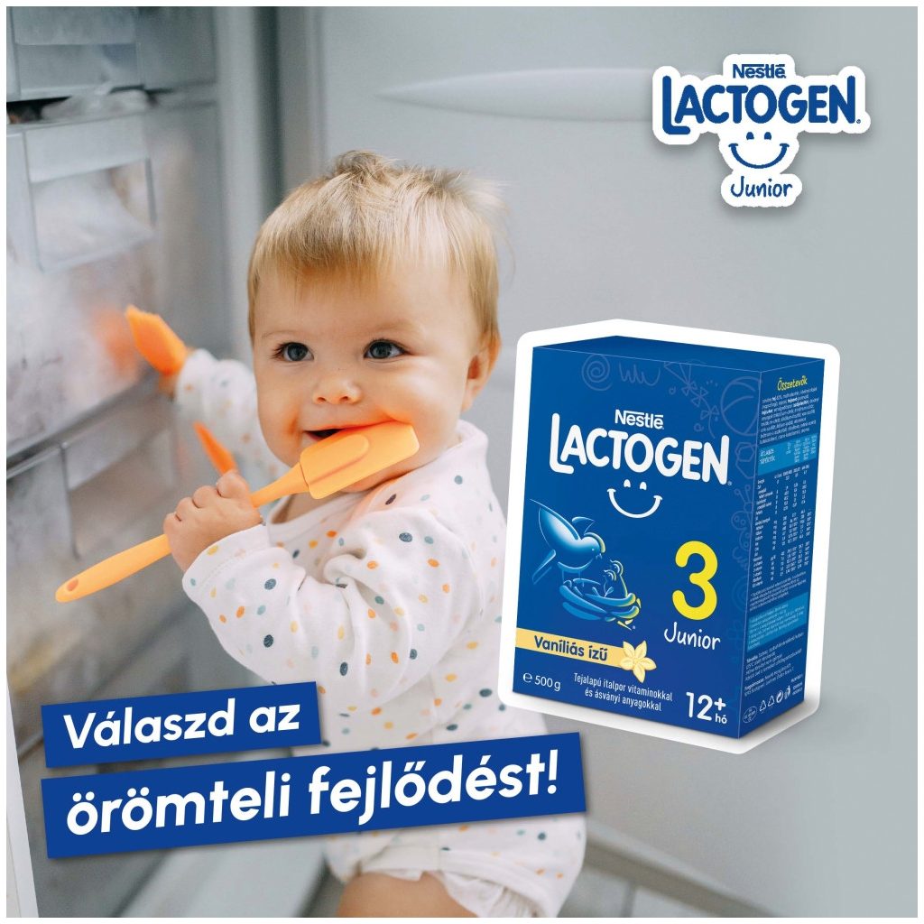 Nestlé Lactogen 3 vaníliás Junior tejalapú italpor 12 hó+ (500 g)