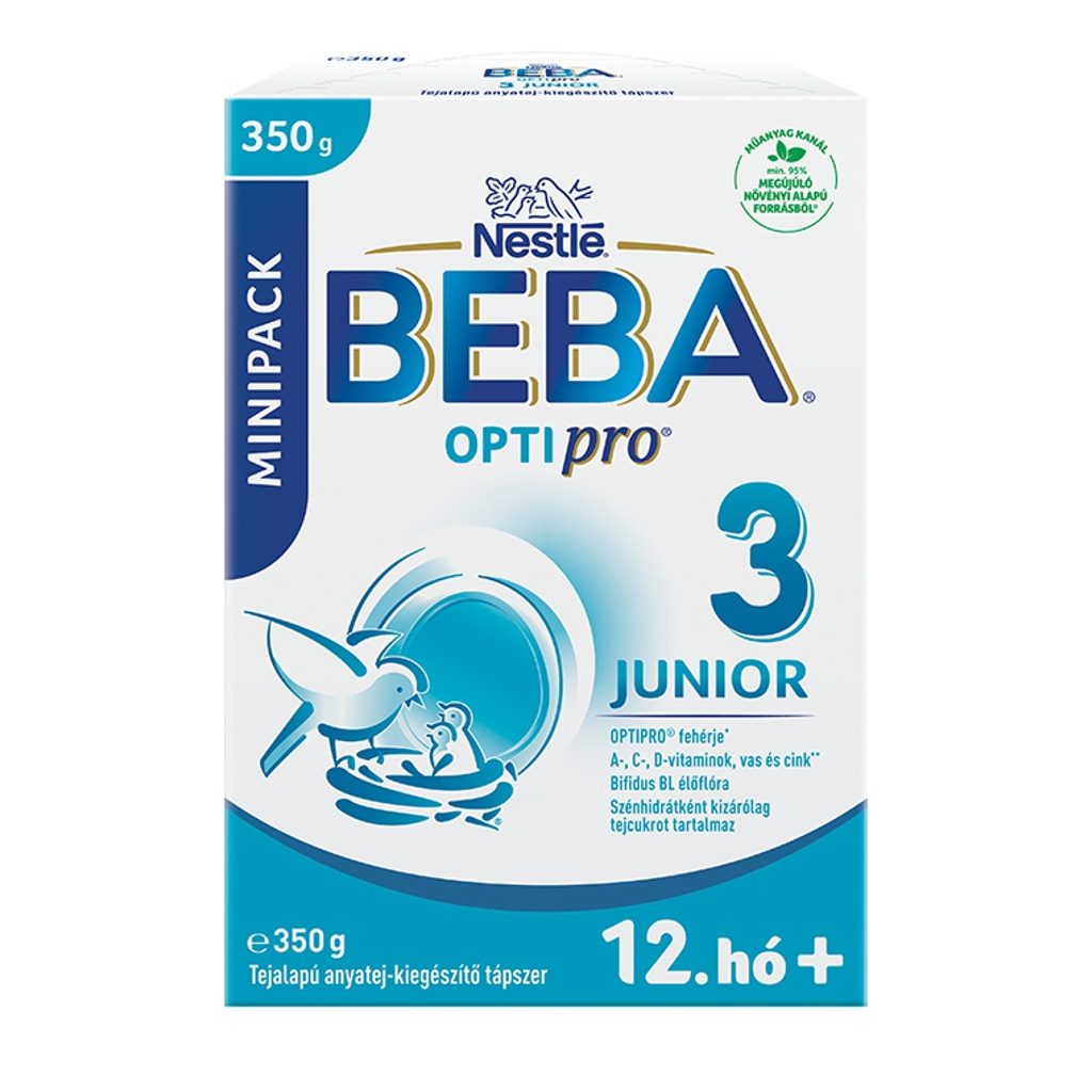 BEBA OptiPro 3 Junior tejalapú anyatej kiegészítő tápszer 12 hó+ (350 g)