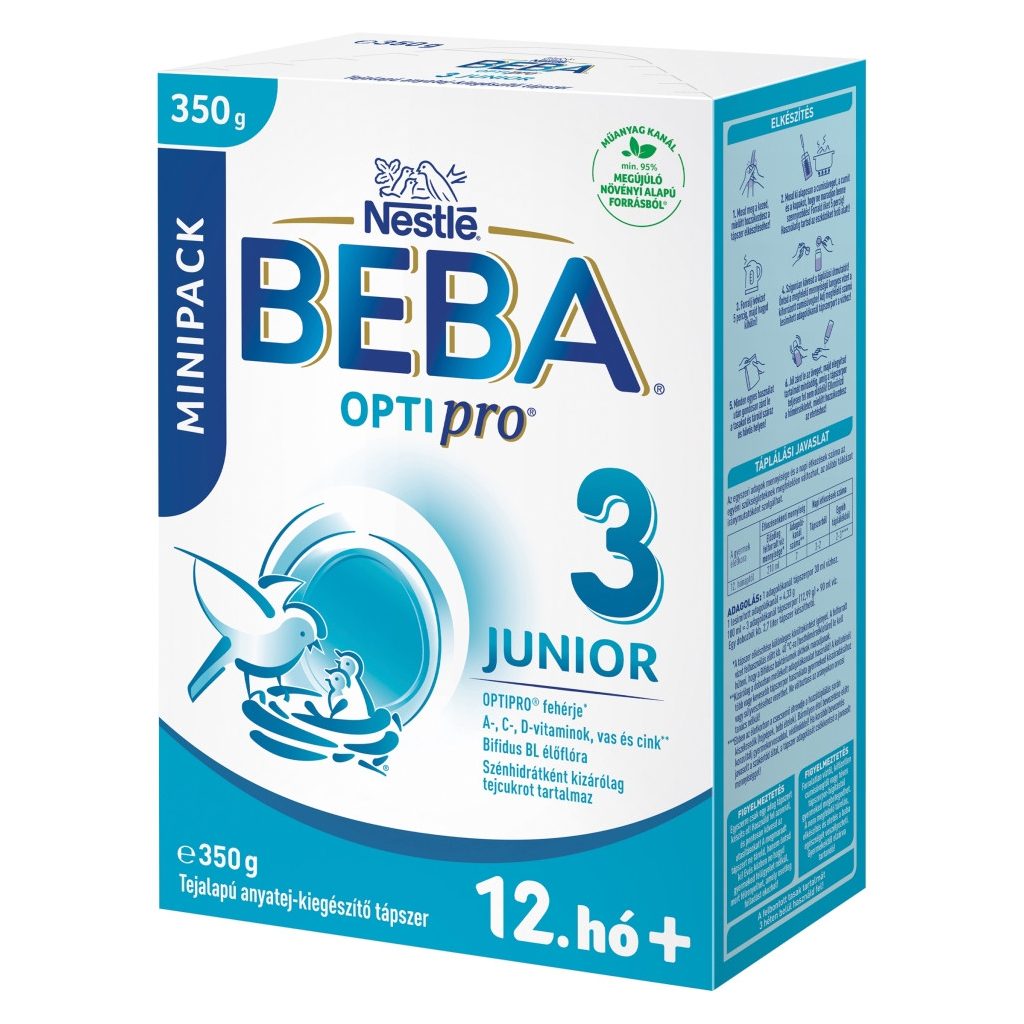 BEBA OptiPro 3 Junior tejalapú anyatej kiegészítő tápszer 12 hó+ (350 g)