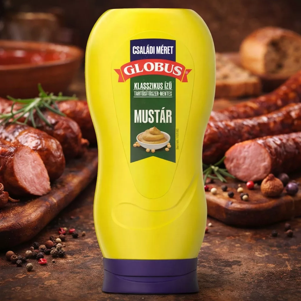 Globus Klasszikus ízű Mustár, flakonos (720 g)