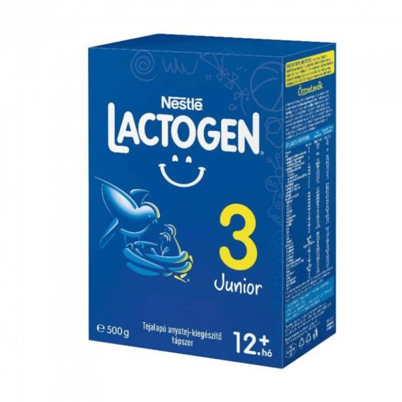 Nestlé Lactogen 3 Junior tejalapú anyatej-kiegészítő tápszer 12 hó+ (500 g)