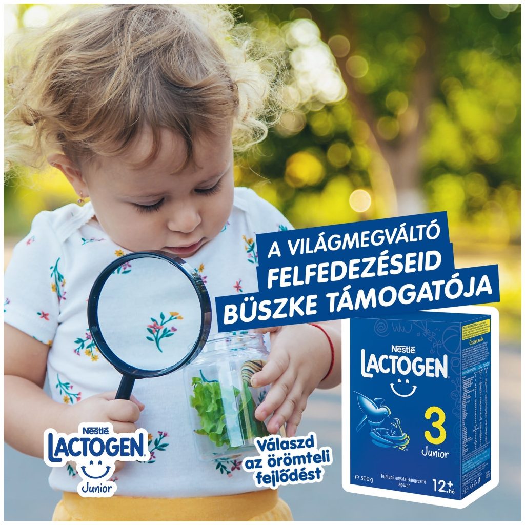 Nestlé Lactogen 3 Junior tejalapú anyatej-kiegészítő tápszer 12 hó+ (500 g)