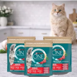   Purina One Sterilcat száraz macskaeledel marhával (3x800 g)