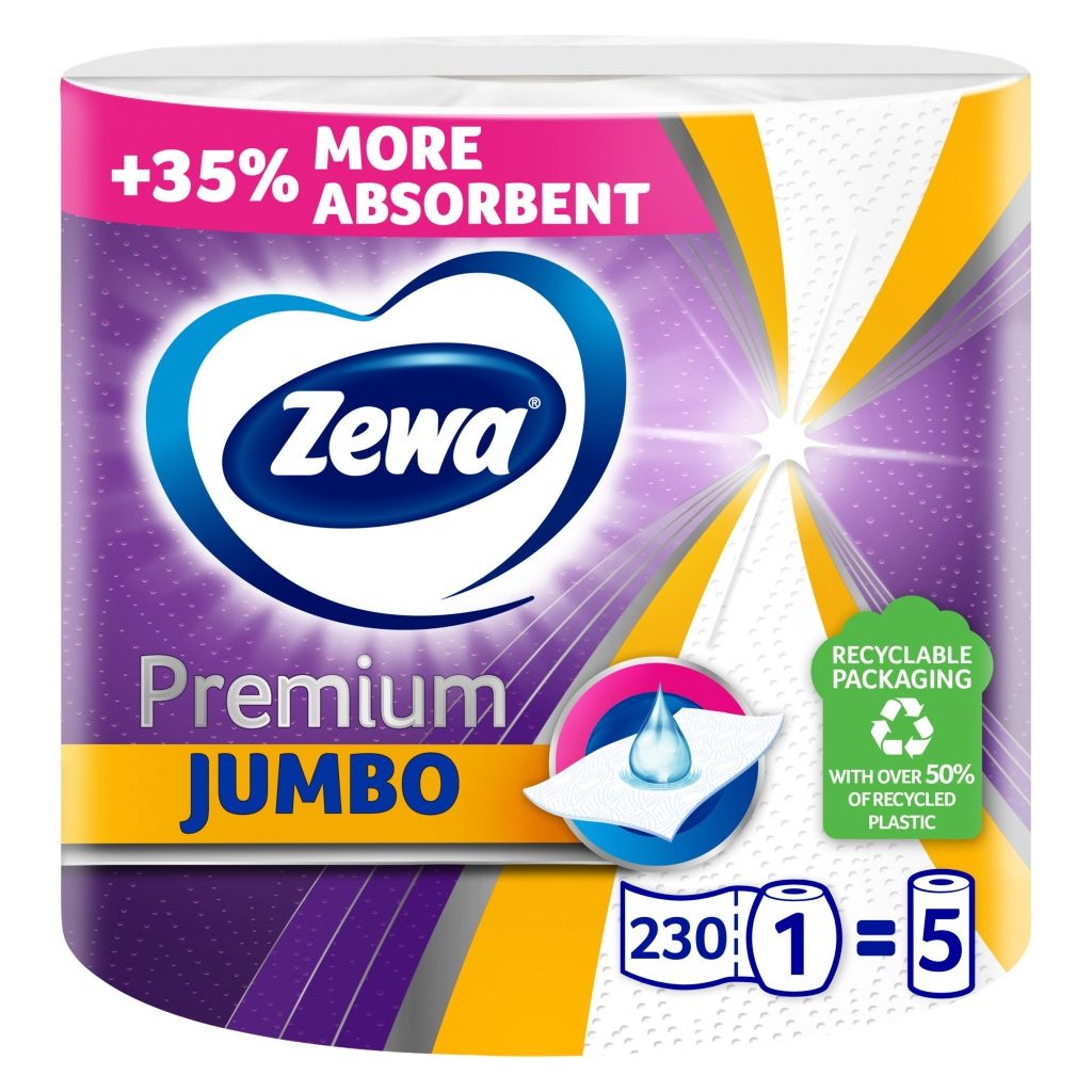 Zewa Premium Jumbo 3 rétegű papírtörlő 1 tekercs (230 lap)