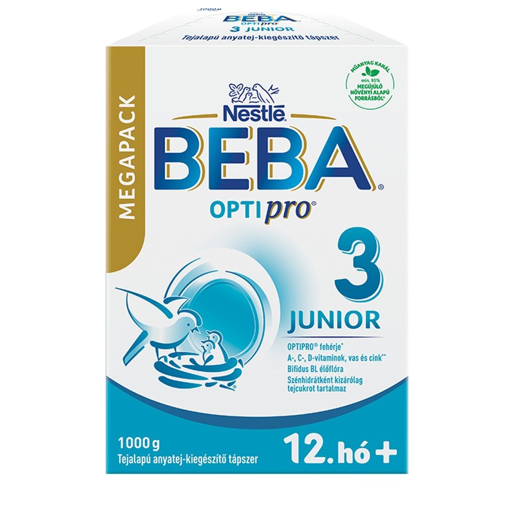 BEBA OptiPro 3 Junior tejalapú anyatej kiegészítő tápszer 12 hó+ (1000 g)