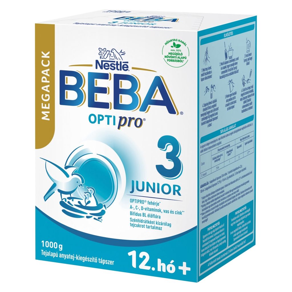 BEBA OptiPro 3 Junior tejalapú anyatej kiegészítő tápszer 12 hó+ (1000 g)