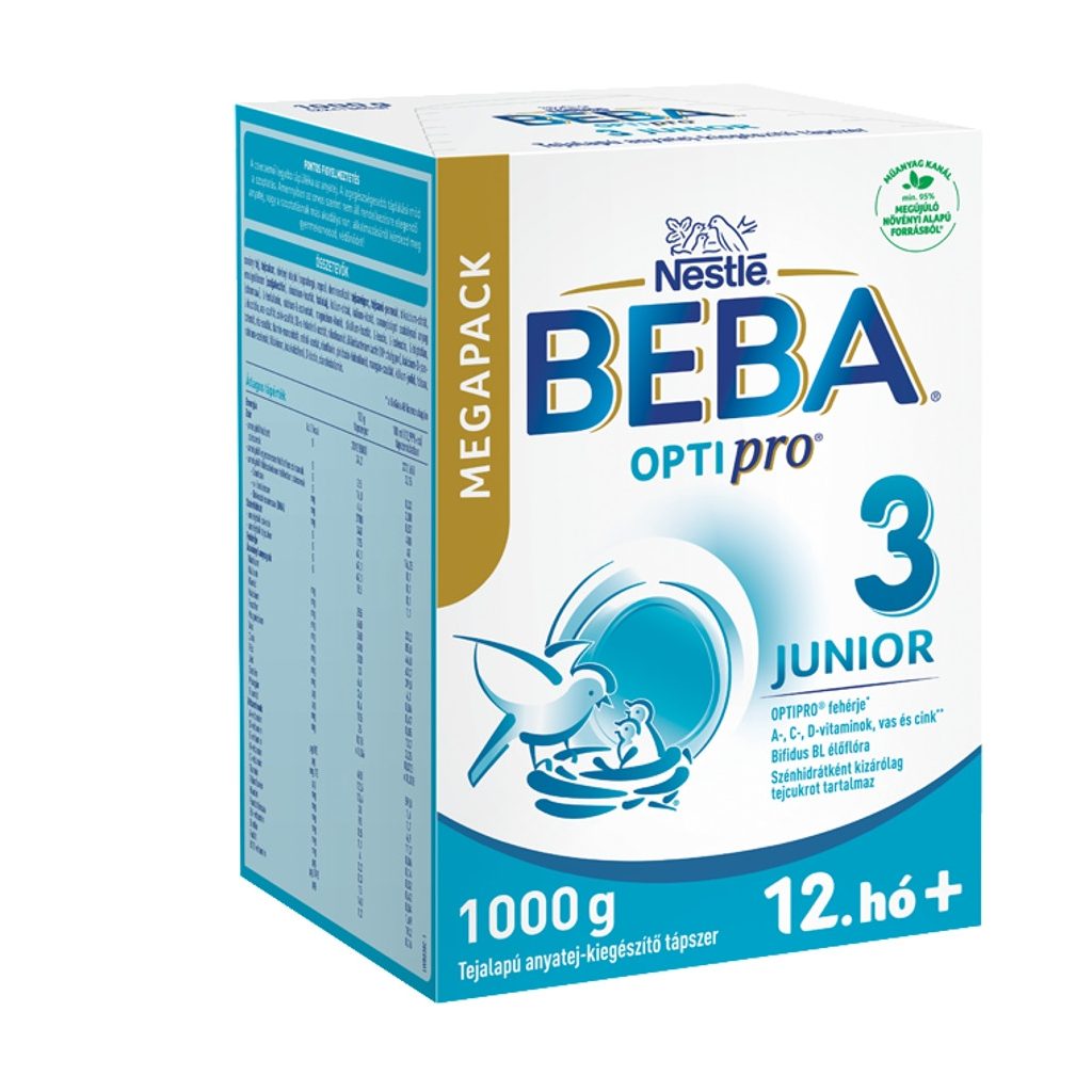 BEBA OptiPro 3 Junior tejalapú anyatej kiegészítő tápszer 12 hó+ (1000 g)