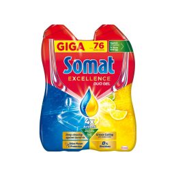  Somat Excellence Duo Gel gépi mosogatószer gél 2x684 ml (76 mosogatás)