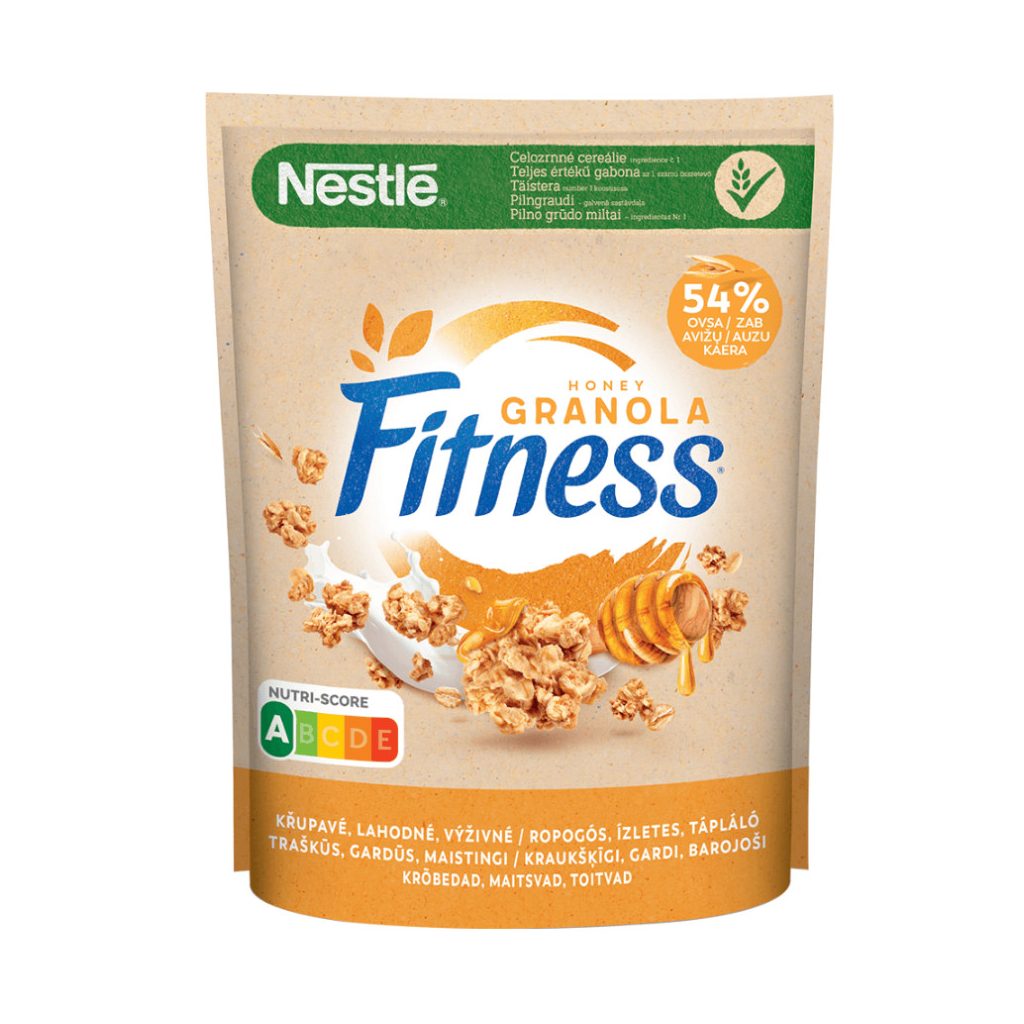 Nestlé Fitness Granola Honey- ropogós gabonafalatok zabpehellyel, mézzel, kalciummal és vassal (300 g)