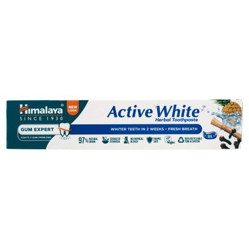 Himalaya Active White fogfehérítő és frissítő gyógynövényes fogkrémgél (75 ml)