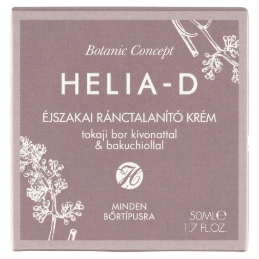 Helia-D Botanic concept éjszakai ránctalanító krém tokaji bor kivonattal és bakuchiollal (50 ml)