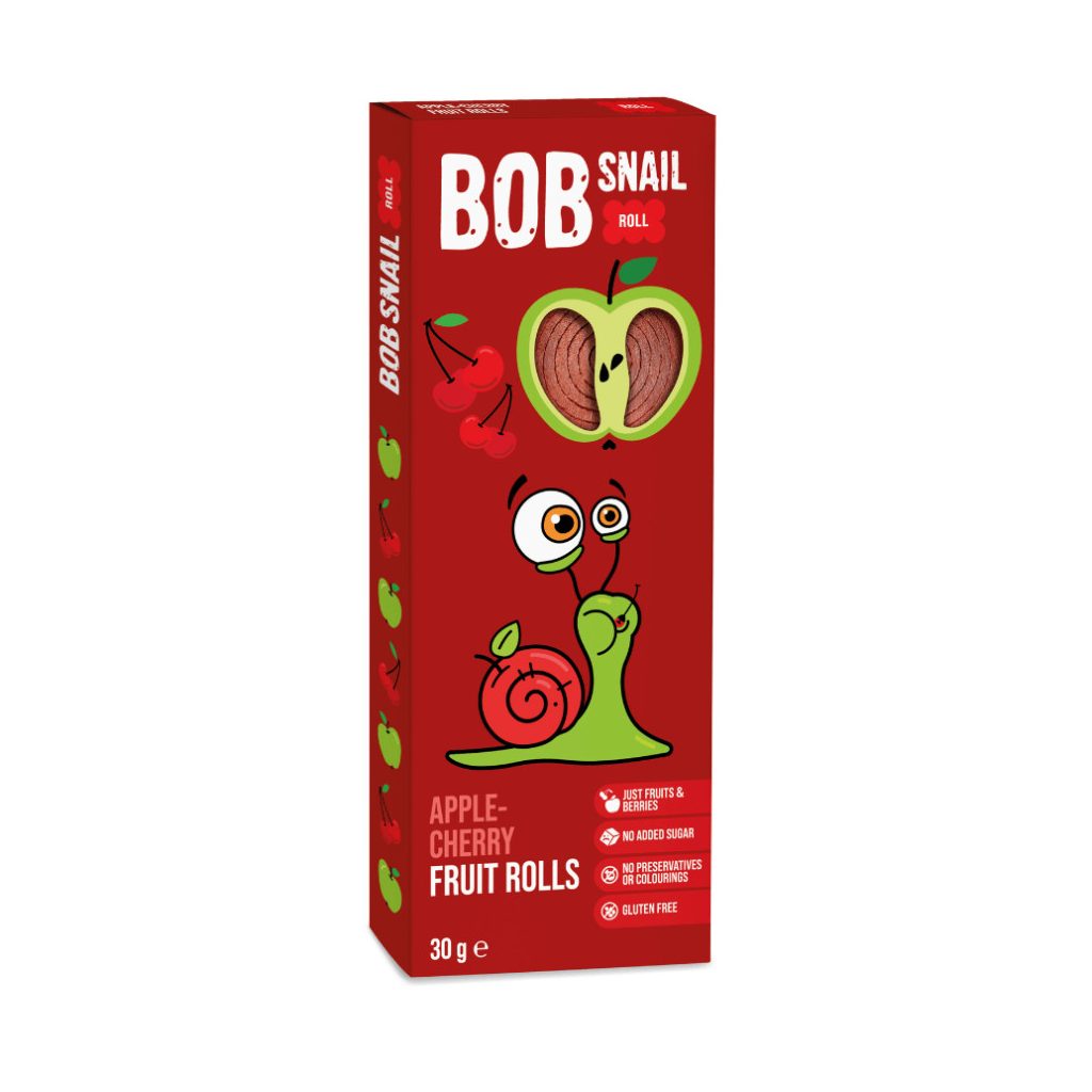 Bob Snail alma-meggy gyümölcstekercs (30 g)
