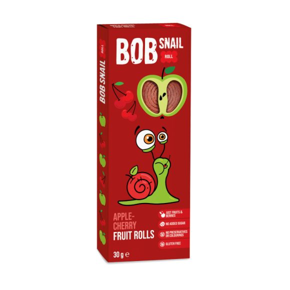 Bob Snail alma-meggy gyümölcstekercs (30 g)