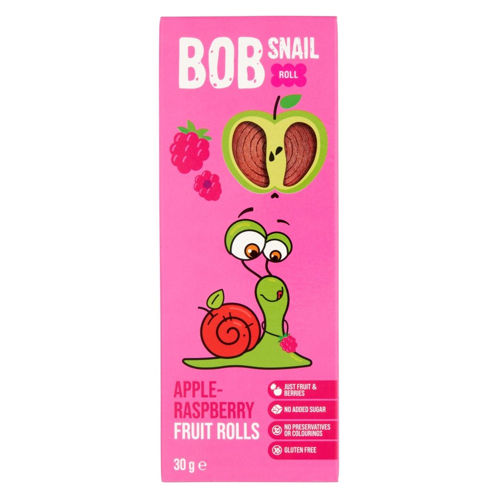 Bob Snail alma-málna gyümölcstekercs (30 g)