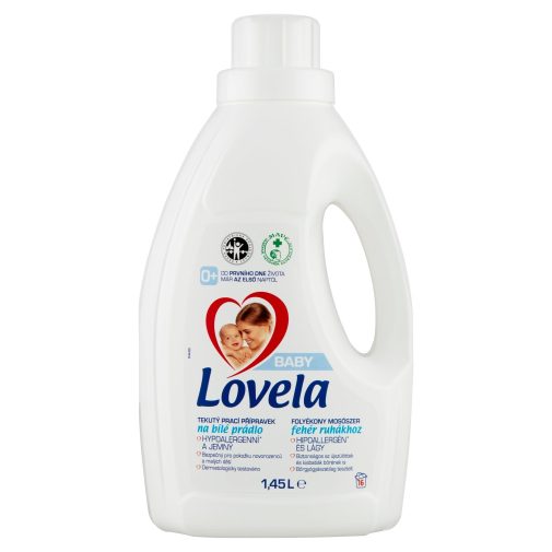 Lovela Baby hipoallergén folyékony mosószer fehér ruhákhoz 1,45 liter (16 mosás)