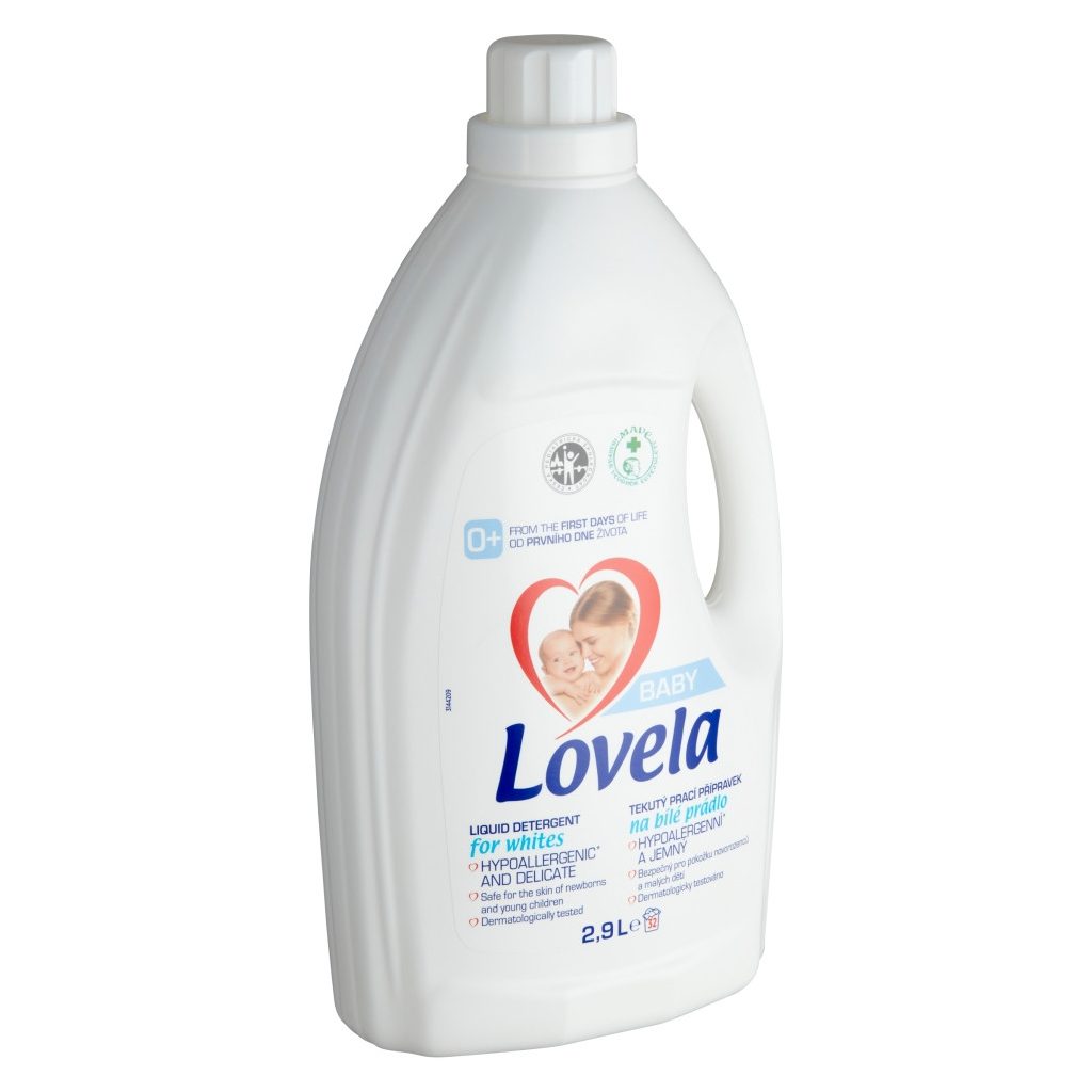 Lovela Baby hipoallergén folyékony mosószer fehér ruhákhoz 2,9 liter (32 mosás)