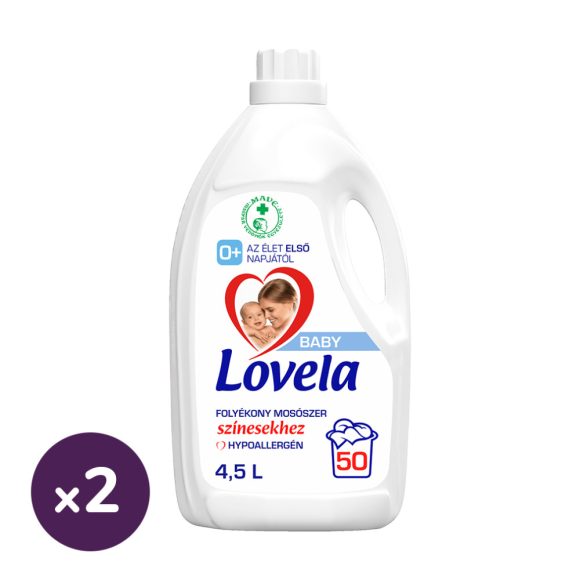 Lovela Baby hipoallergén folyékony mosószer színes ruhákhoz 2x4,5 liter (100 mosás)