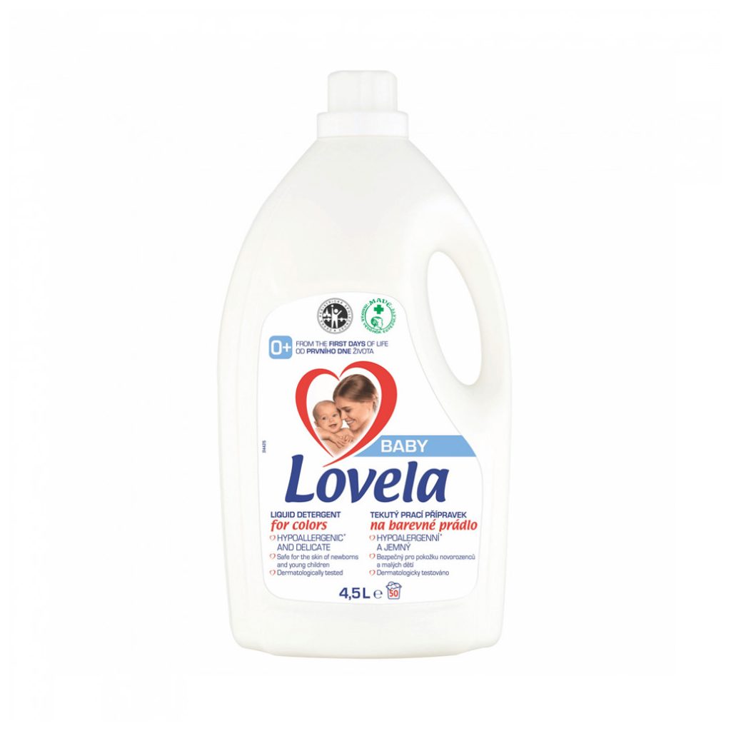 Lovela Baby hipoallergén folyékony mosószer színes ruhákhoz 4,5 liter (50 mosás)