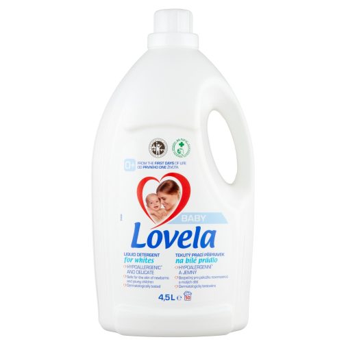 Lovela Baby hipoallergén folyékony mosószer fehér ruhákhoz 4,5 liter (50 mosás)