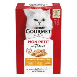   Purina Gourmet Mon Petit alutasakos macskaeledel kacsával, csirkével és pulykával (6x50 g)
