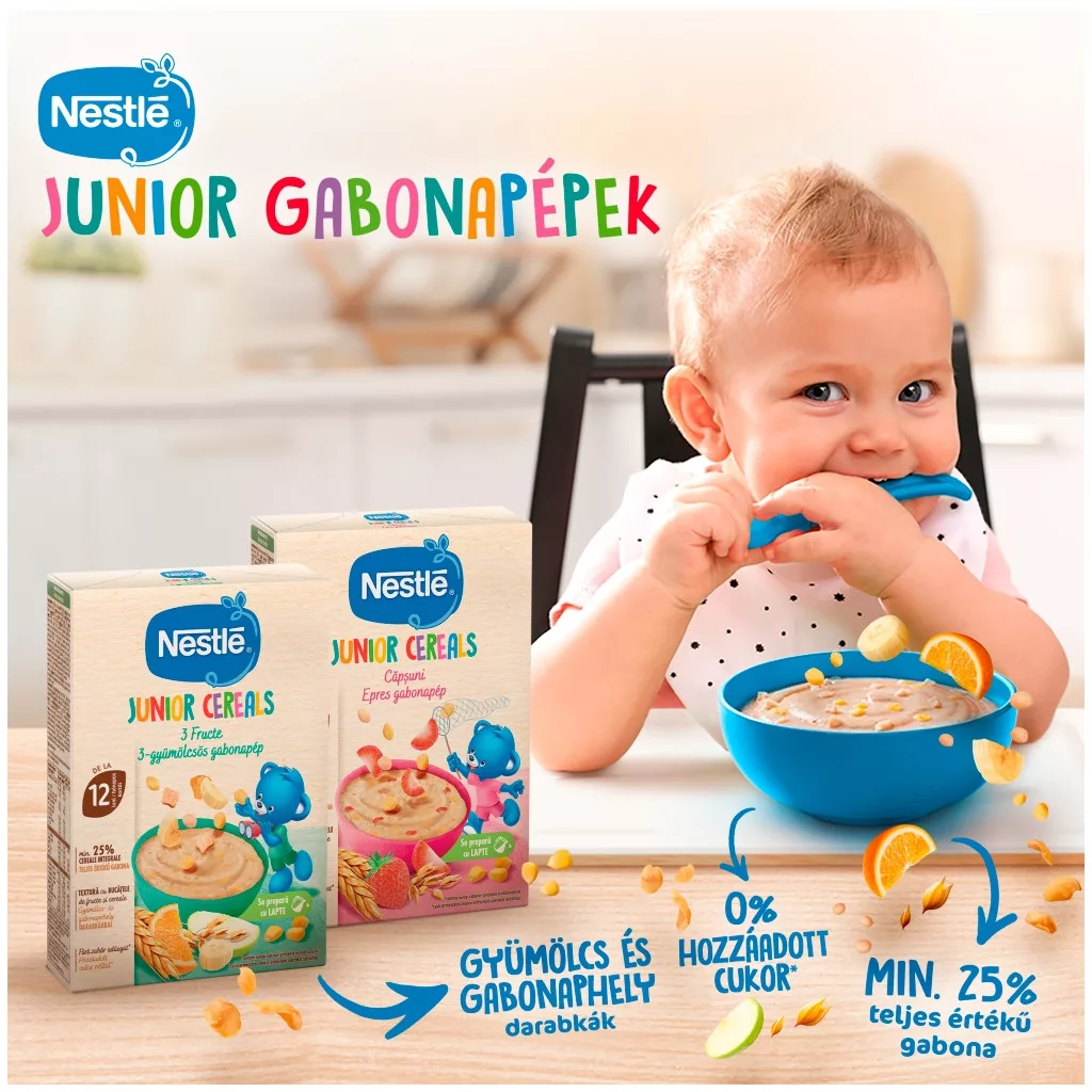 Nestlé Junior Vegyes gyümölcs gabonapép 12 hó+ (200 g)