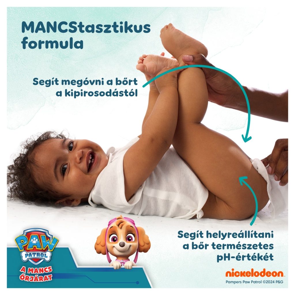 Pampers Mancs Őrjárat Harmonie Aqua Plastic Free műanyagmentes nedves törlőkendő (3x48 db)