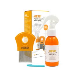   HESS! Fejtetű és serke elleni spray (fém tetűfésűvel és tisztítókefével) - 100 ml